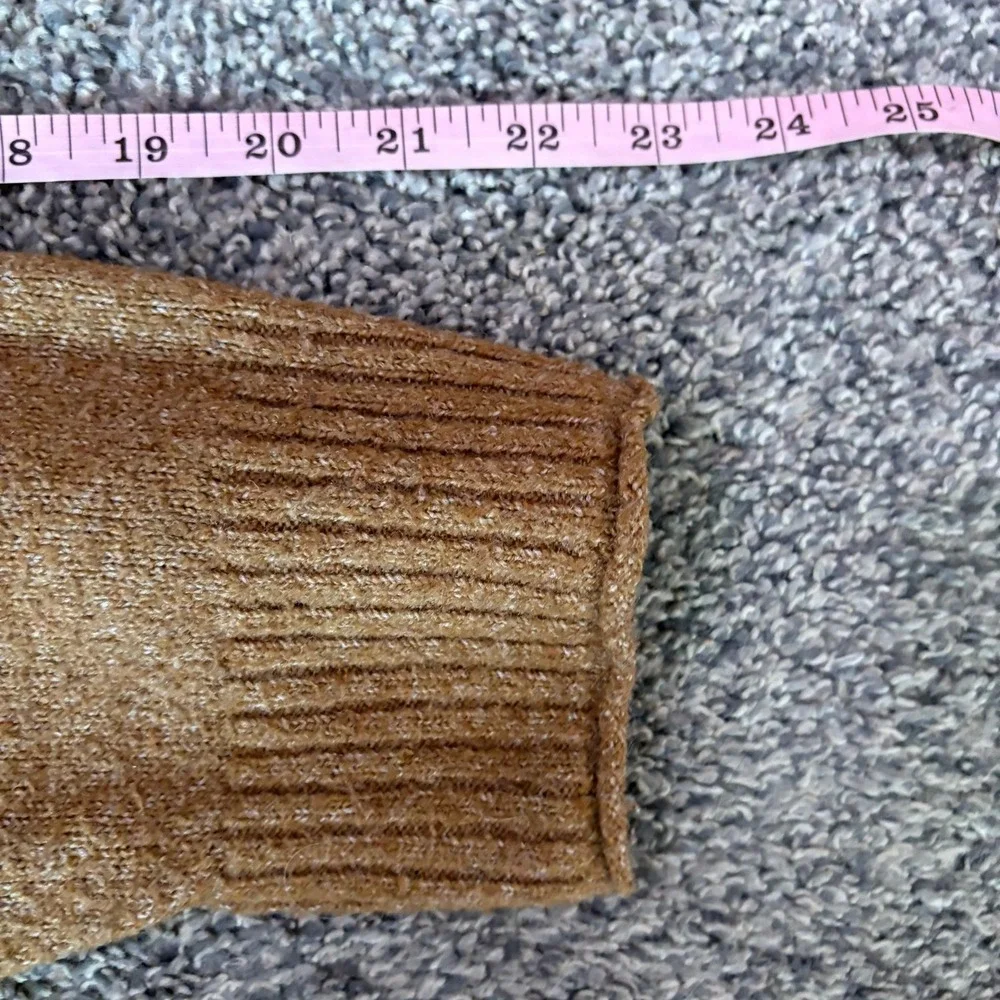 American Eagle Sweater Womens Large Brown Crewneck Marled Knit Pullover Cozy - Picture 9 of 12